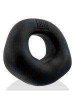 Hunkyjunk Fit Bulge Hung-Style Silicone Cockring - Black Fog - Black