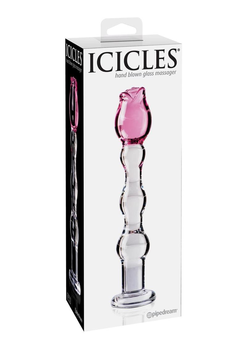 Icicles No. 12 Beaded Flower Glass Dildo