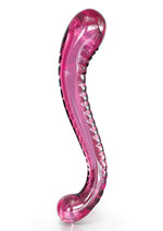 Icicles No 69 Textured G-Spot Glass Probe - Pink