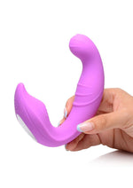 Inmi 5x Come Hither Rechargeable Silicone Vibrator with Remote Control - Purple