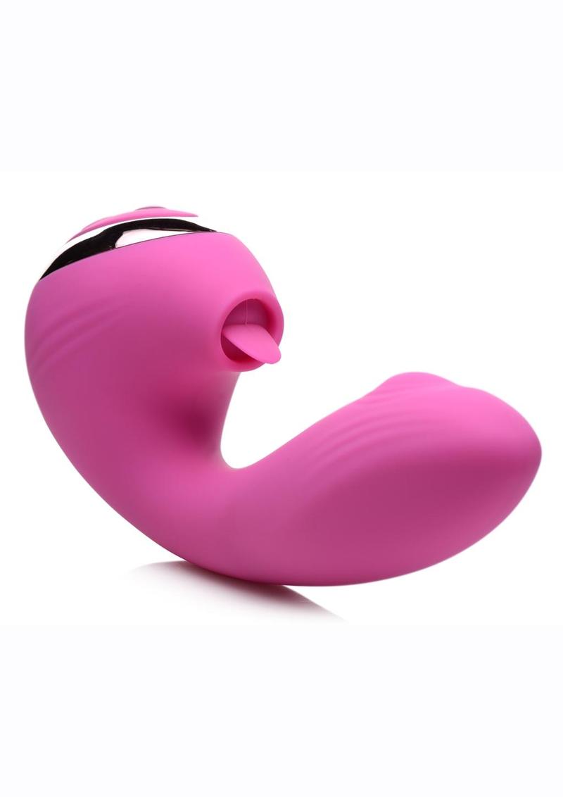 Inmi Shegasm Licking G-Throb Rechargeable Silicone Rabbit Vibrator