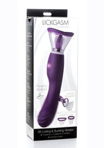 Inmi Shegasm Rechargeable Silicone Licking and Sucking Vibrator - Purple