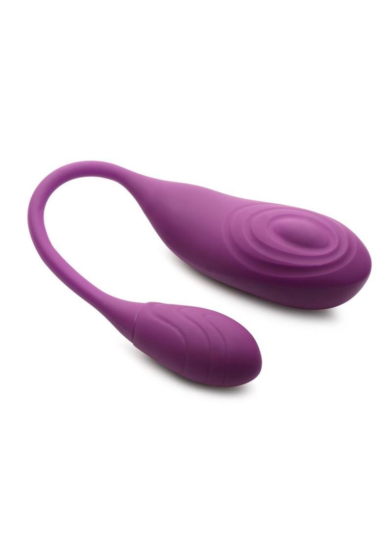 Inmi Slim Pulse Rechargeable Silicone 7x Pulsing Clit Stimulator and Vibrating Egg - Purple