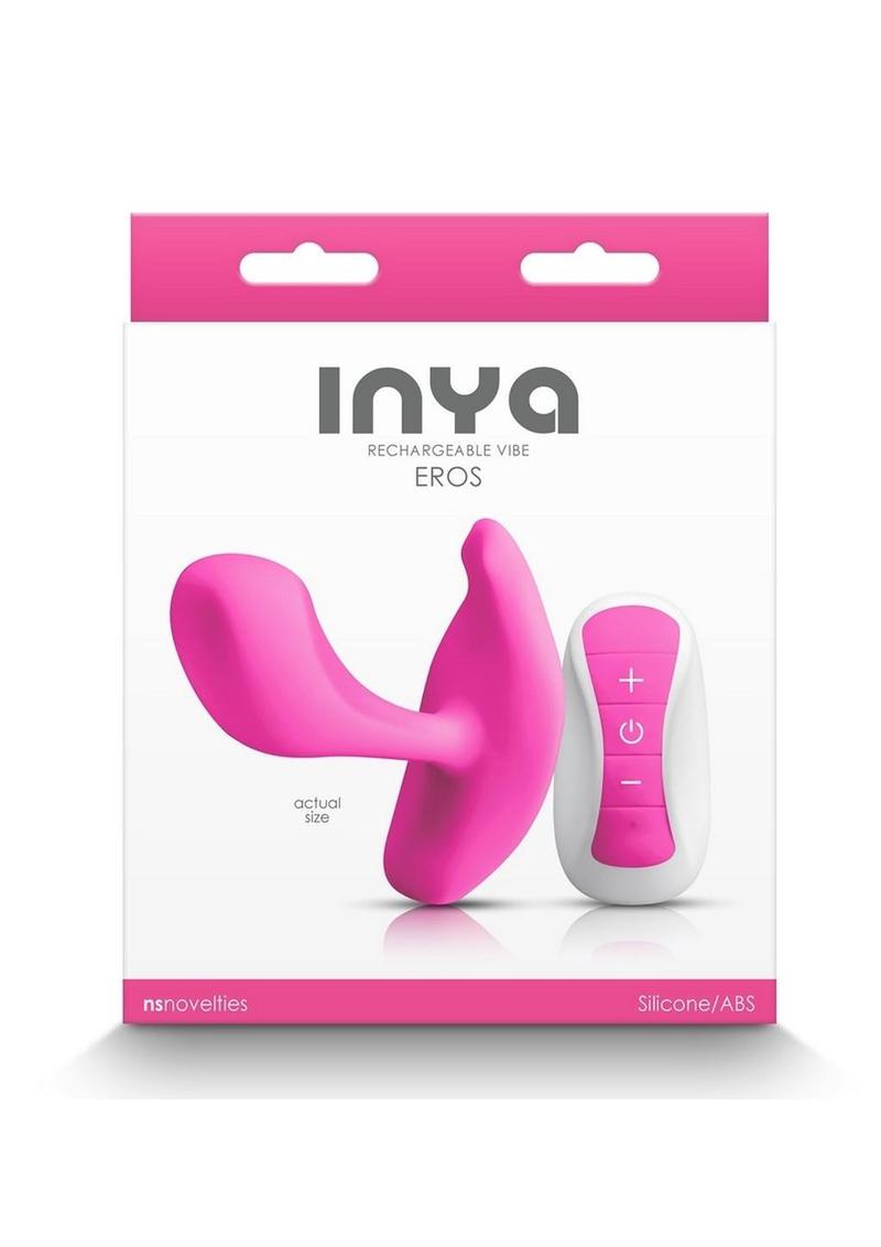 Inya Eros Rechargeable Silicone Vibrating Stimulator with Remote Control - Pink