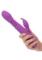 Jack Rabbit Elite Thrusting Rabbit Silicone Rechargeable Vibrator - Purple