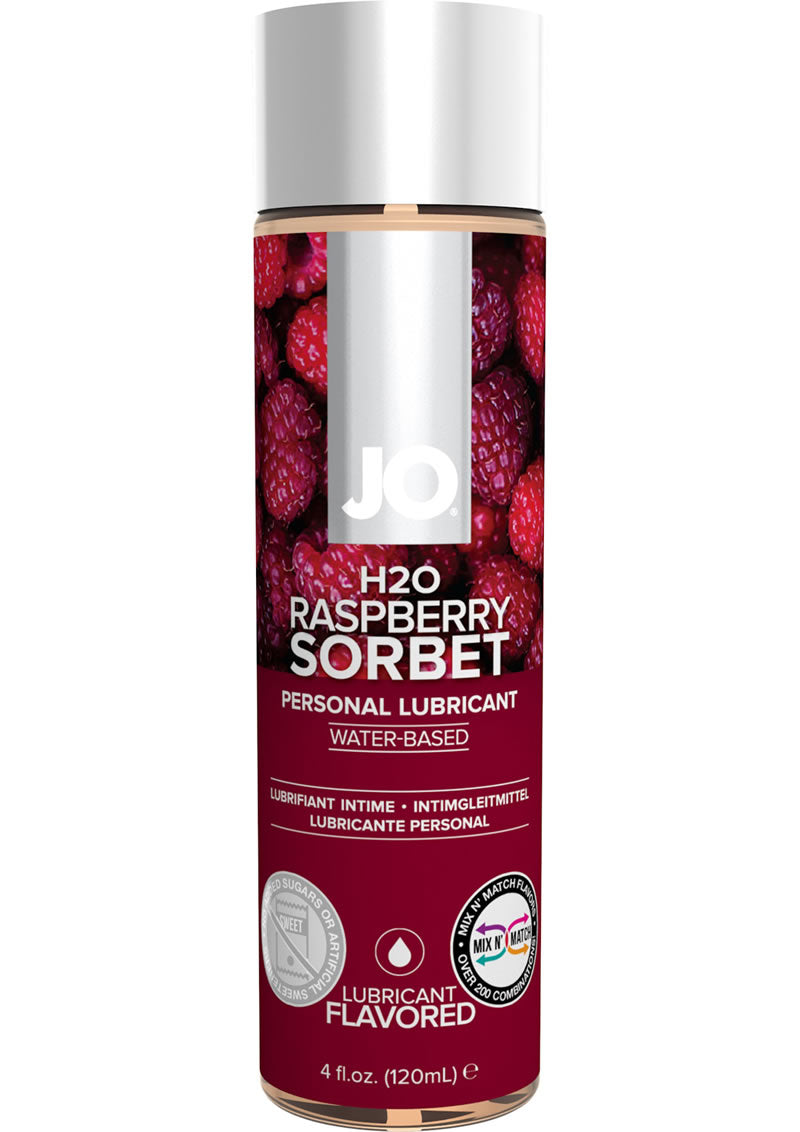 JO H2o Water Based Flavored Lubricant Raspberry Sorbet - 4oz