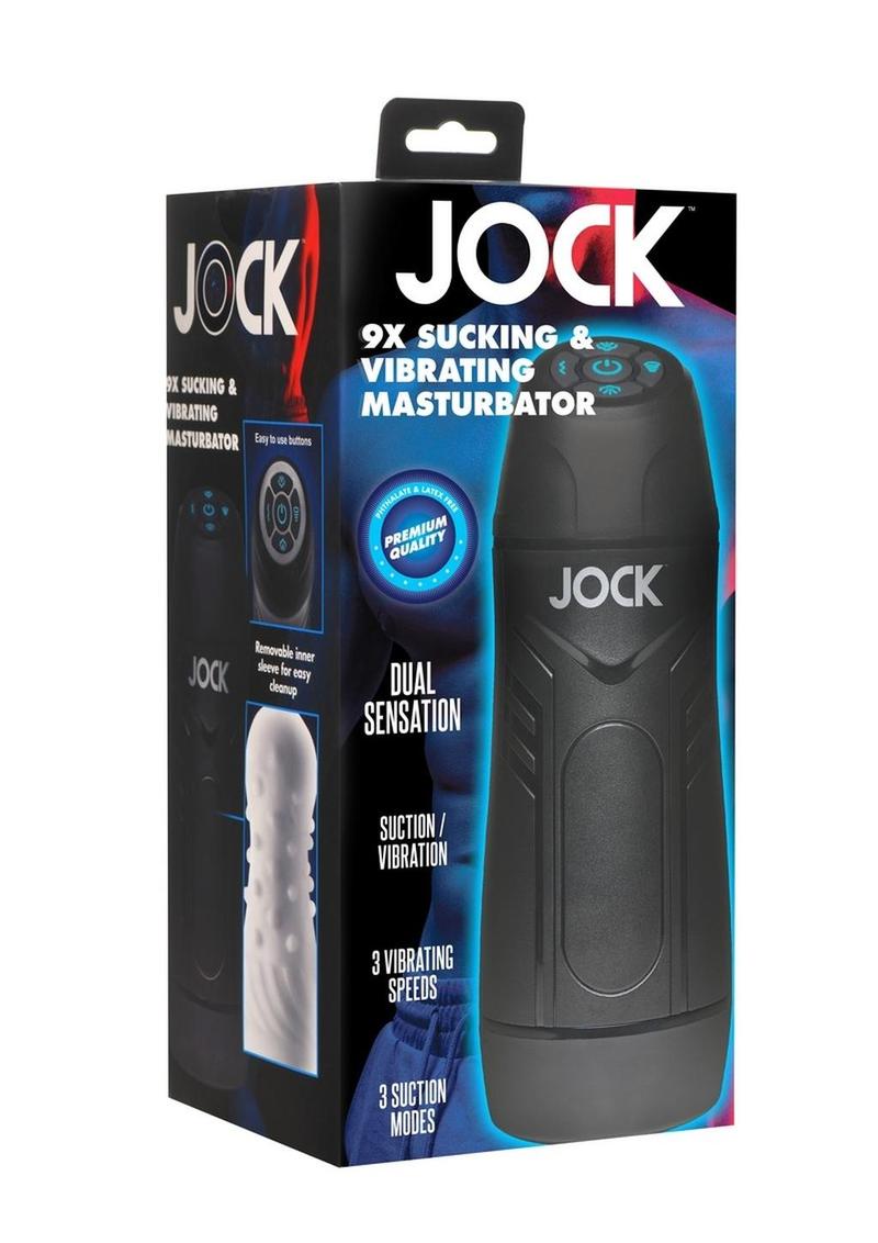 Jock 9x Sucking and Vibrating Masturbator - White