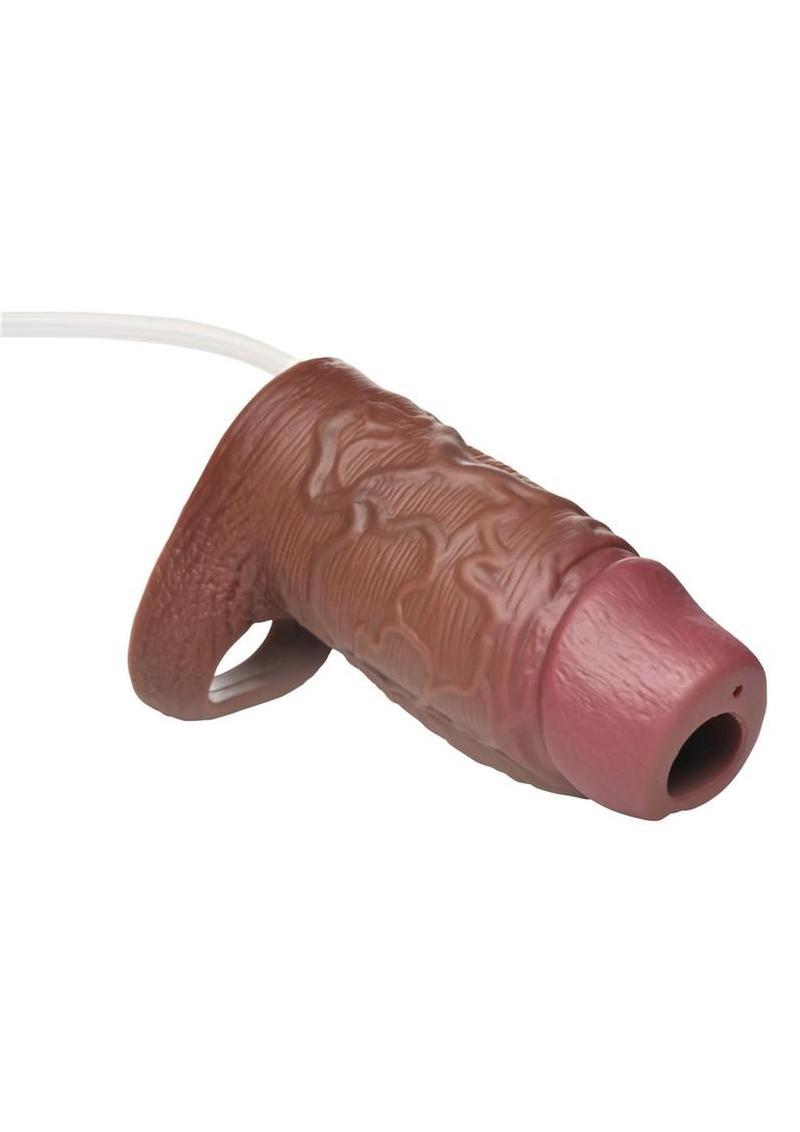Jock Silicone Penis Squirting Enhancer with Ball Strap