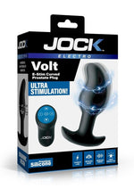 Jock Volt E-Stim Silicone Curved Prostate Plug - Black