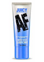 Juicy AF Water Based Flavored Lubricant Blue Raspberry - 2oz