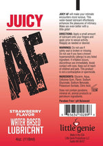 Juicy AF Water Based Flavored Lubricant Strawberry - 4oz