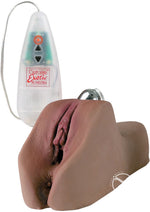 Lacey's Afro-Centric Vibrating Masturbator with Bullet and Remote Control - Pussy and Ass - Chocolate
