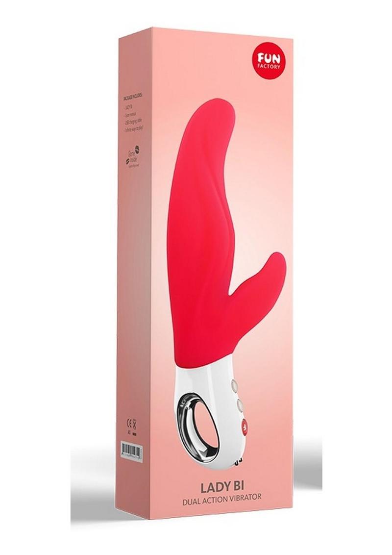 Lady Bi Silicone Vibrator with Clitoral Stimulator - India