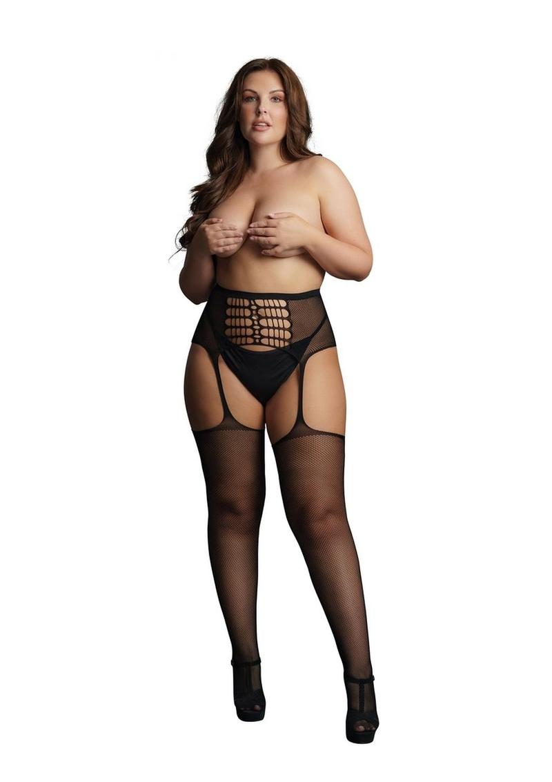 Le Desir High-Waist Garterbelt Stockings