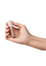 Le Wand Bullet Rechargeable Vibrator with Textured Silicone Sleeve and Ring - Rose Gold