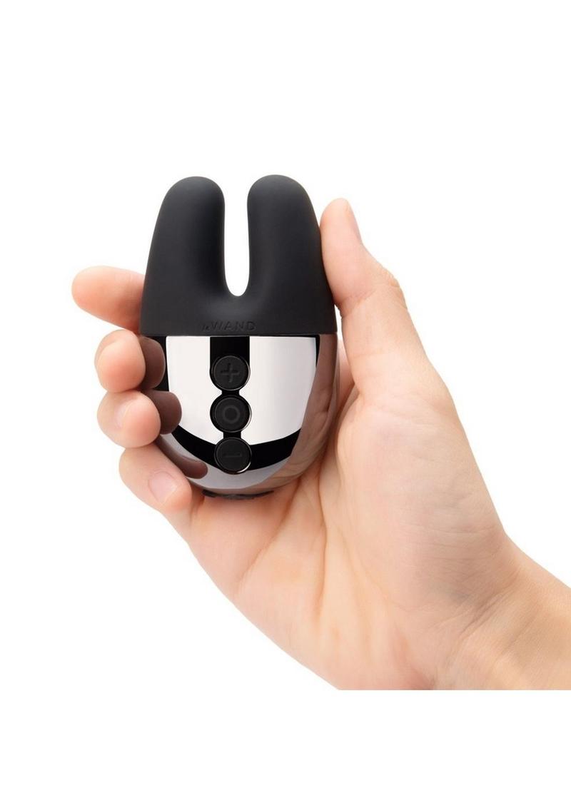 Le Wand Double Vibe Rechargeable Silicone Rabbit Vibrator - Black