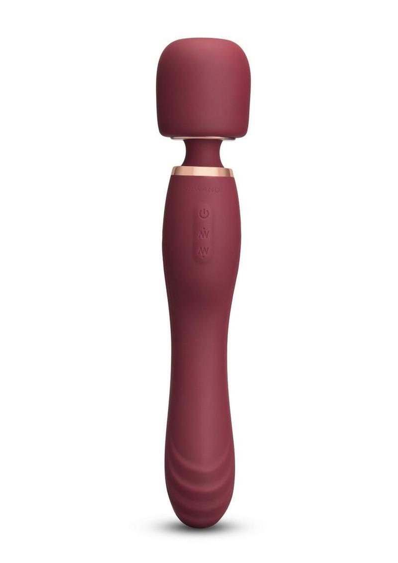 Le Wand Flat Top Fusion G Rechargeable Silicone Vibrator - Ruby - Red