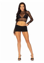 Leg Avenue Fishnet Gloved Crop Top