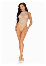 Leg Avenue Industrial Net Snap Crotch Tank Bodysuit - White - One Size