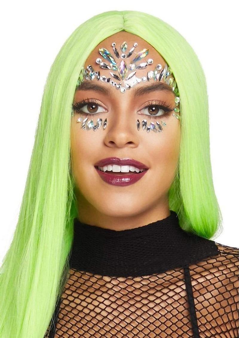 Leg Avenue Iris Face Jewels Sticker - Clear