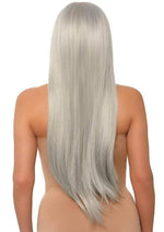 Leg Avenue Long Straight 33 Center Part Wig - Grey - One Size