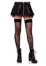 Leg Avenue Occult Net Thigh Highs - Black - One Size
