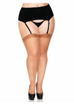 Leg Avenue Sheer Stocking - Tan - Plus Size