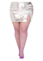 Leg Avenue Spandex Industrial Net Tights - 1x-2x - Purple