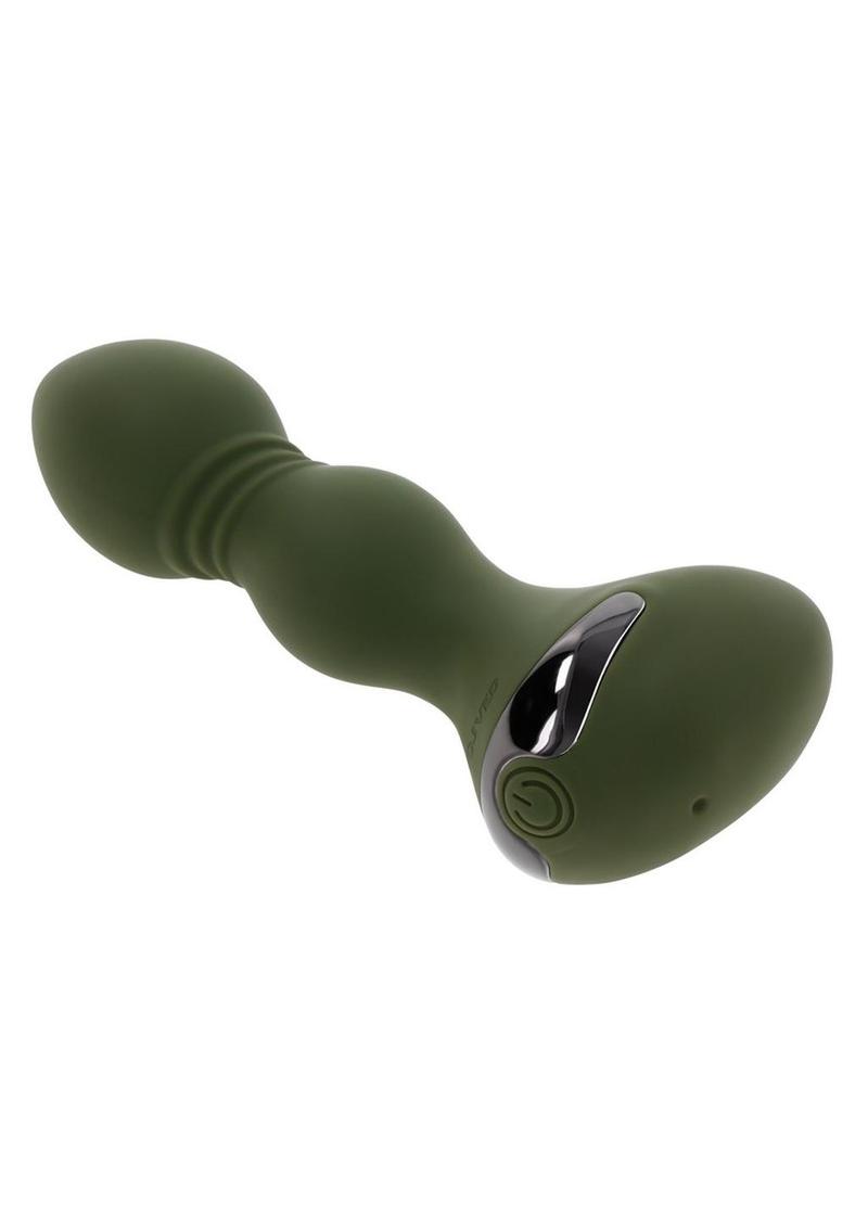 Lieutenant Rechargeable Silicone Anal Plug - Green