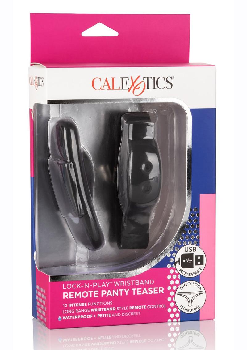 Lock N Play Wristband Remote Panty Vibe Tease Massager Silicone - Black