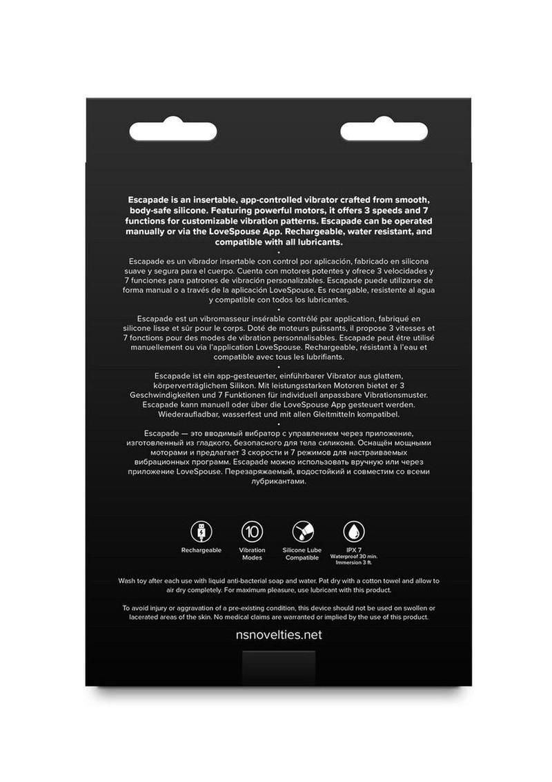 Love Notes Escapade Rechargeable Silicone App Compatible Vibrator