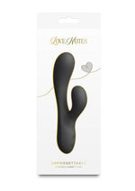 Love Notes Unforgettable Rechargeable Silicone Flexible Rabbit Vibrator - Black