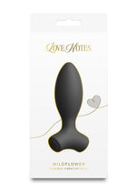 Love Notes Wildflower Rechargeable Silicone Flexible Vibrating Plug - Black