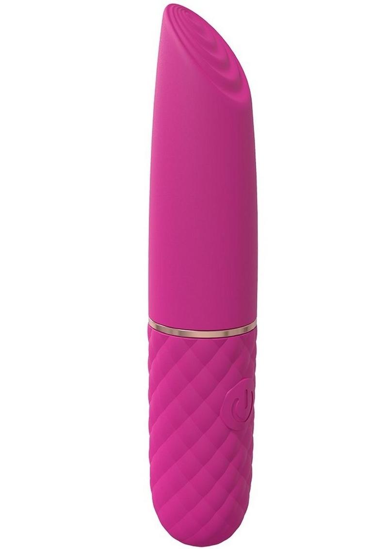 Loveline Beso Silicone Rechargeable 10 Speed Vibrating Mini Lipstick Vibe - Pink