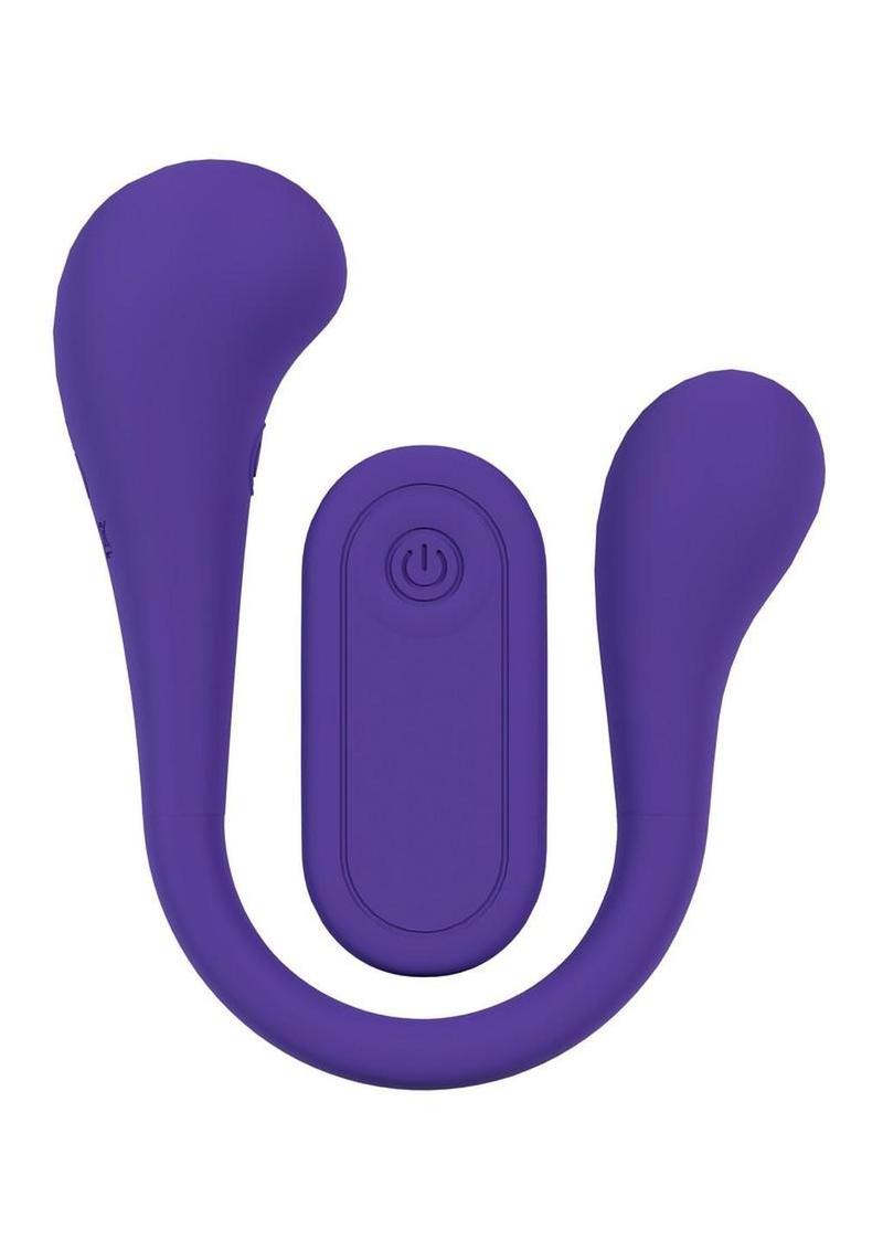 Loveline Flexease Bend 10 Function Silicone Rechargeable Vibrator - Purple