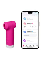 Lovense Fizz Dual-Head Rechargeable Silicone Clitoral Vibrator with Oral-Like Suction and Tapping