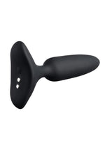 Lovense Hush 2 Rechargeable App Compatible Silicone Vibrating Anal Plug - Black - 1in