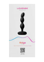 Lovense Ridge Rechargeable Silicone App Control Rotating Anal Beads - Black