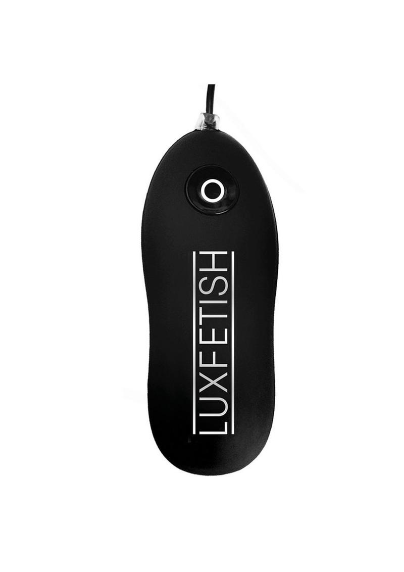 Lux Fetish Inflatable Vibrating Butt Plug with Suction Base and Remote Control