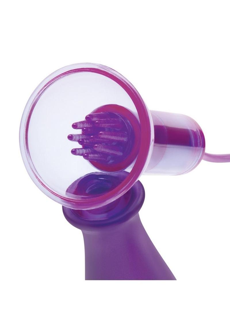 Lux Fetish Remote Control Vibrating Nipple Suckers - Purple