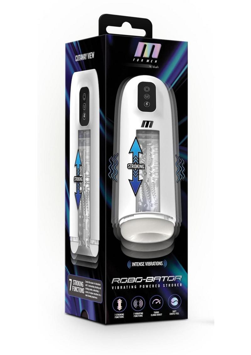 M For Men Robo-Bator Rechargeable Masturbator - White