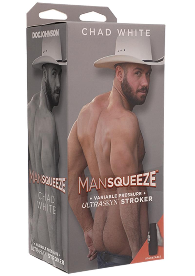 Man Squeeze Chad White Ultraskyn Masturbator - Butt