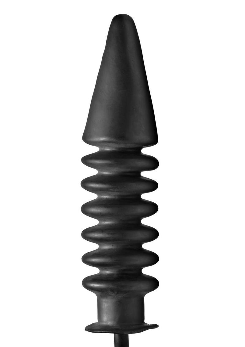 Master Series Accordion Inflatable XL Anal Plug - Black - Large/XLarge