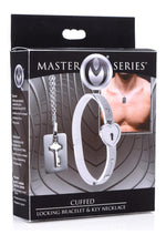 Master Series Cuffed Locking Bracelet and Key Necklace - Silver