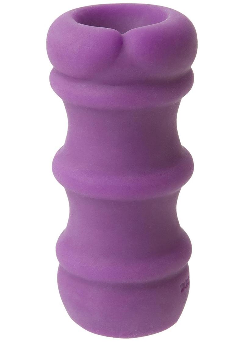 Mood Pleaser Thick Ribbed Ultraskyn Masturbator - Purple