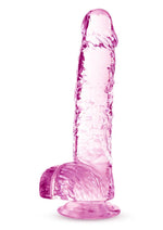 Naturally Yours Crystalline Dildo - Pink/Rose - 6in