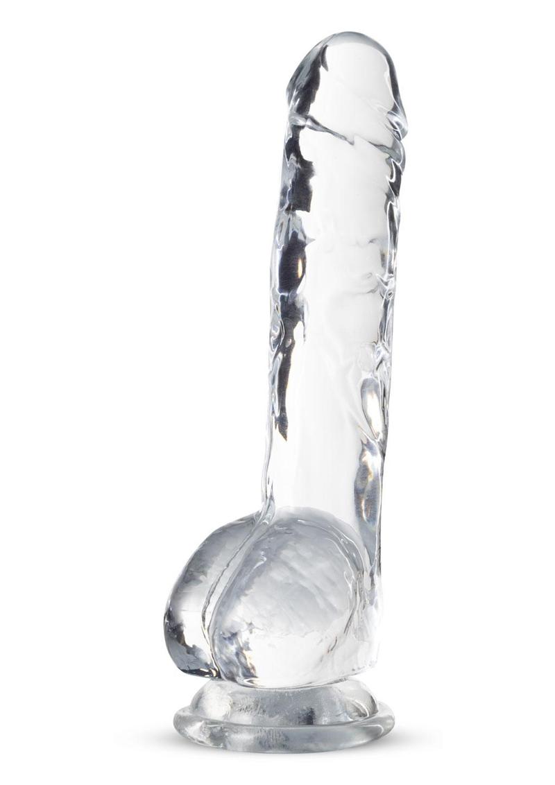 Naturally Yours Crystalline Dildo - Clear/Diamond - 8in