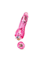 Naturally Yours Fantasy Vibrating Dildo - Pink - 8.5in