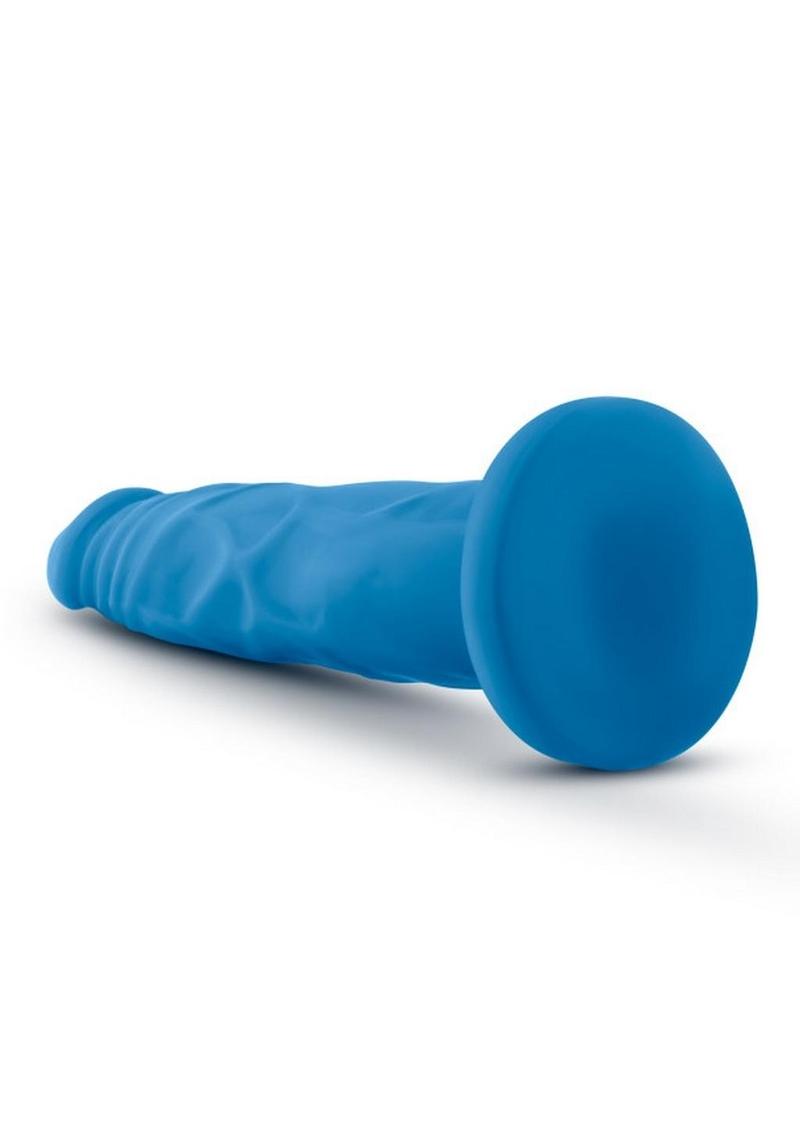 Neo Dual Density Dildo - Blue/Neon Blue - 7.5in