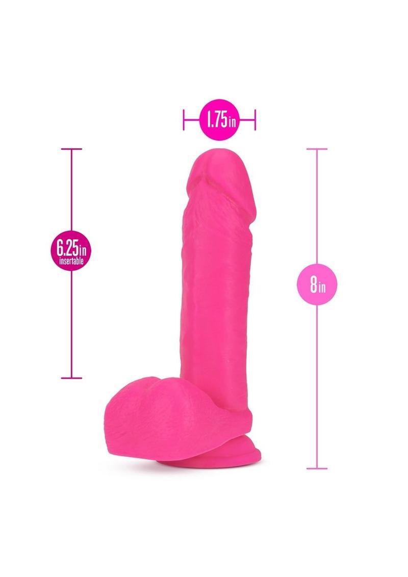 Neo Dual Density Dildo - Neon Pink/Pink - 8in